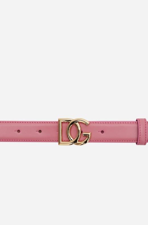 DOLCE & GABBANA Leather belt with D&G Millennials logo | Emporium