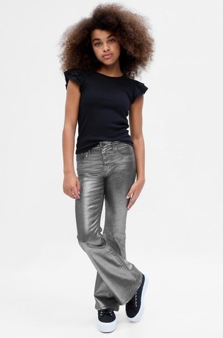 GAP Kids High Rise Metallic 70s Flare Jeans with Washwell