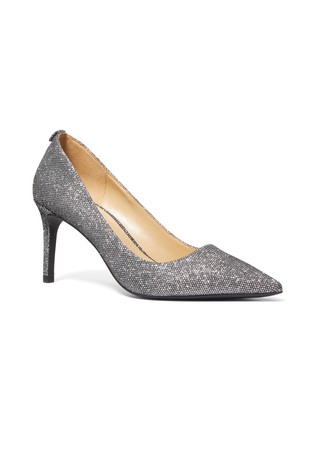 Michael kors silver sales glitter pumps