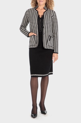 PUNT ROMA Jacket in houndstooth jacquard | Emporium