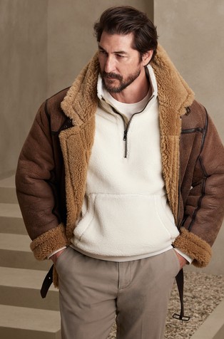 Sherpa sweater half clearance zip