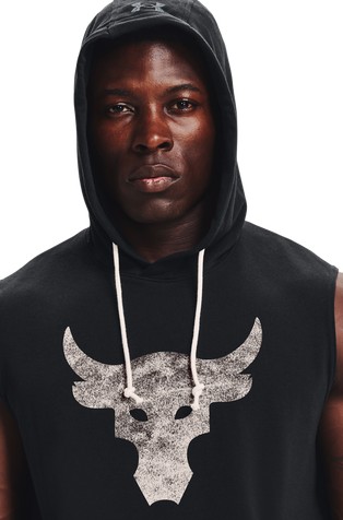 terry sleeveless hoodie