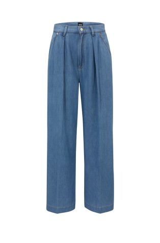BOSS High-waisted jeans in blue comfort-stretch denim