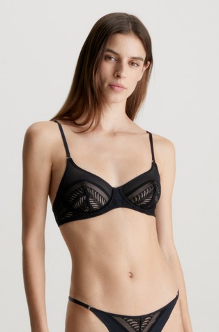 Lace bra TRIANGLE Calvin Klein Underwear, Black