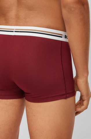 Three-pack of logo-waistband boxer briefs in stretch cotton