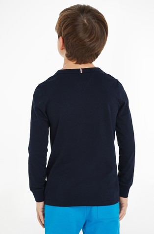 Tommy Hilfiger LOGO LONG SLEEVE TEE - Long sleeved top - blue/dark blue 