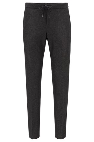 BOSS  Drawstring trousers in virginwool serge