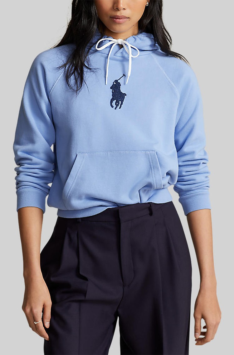 Ralph lauren clearance cropped fleece sweatshirt