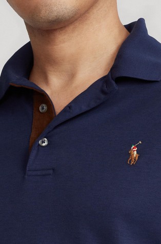 Navy Slim-fit cotton polo shirt, Polo Ralph Lauren