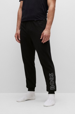 BOSS Stretch Cotton Pyjama Bottoms With Logo Print