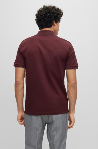 BOSS Slim-fit polo shirt in cotton and silk | Emporium