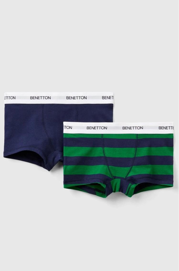 BENETTON Two pairs of underwear in stretch cotton