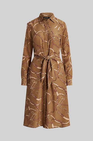 Lauren ralph lauren crepe 2024 tie waist trench coat