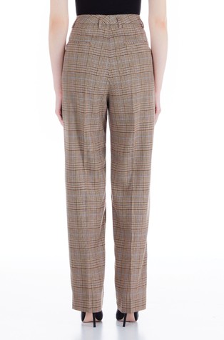 Buy Brown Check Flared Pants for Women | ONLY | 242360801
