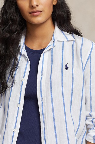 POLO RALPH LAUREN RELAXED FIT STRIPED LINEN SHIRT