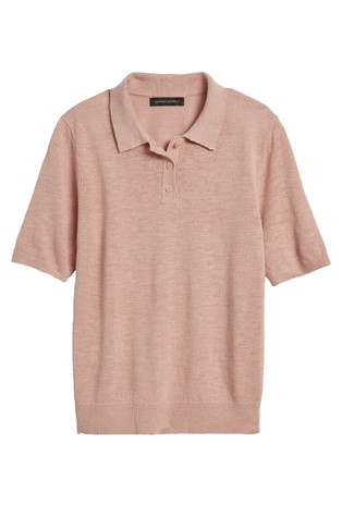 banana republic linen polo