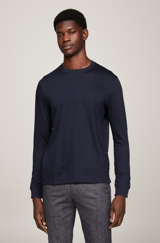 TOMMY HILFIGER Essential Mercerised Cotton Long Sleeve T Shirt