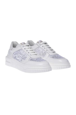 BALDININI Leather sneakers with lace inserts Emporium