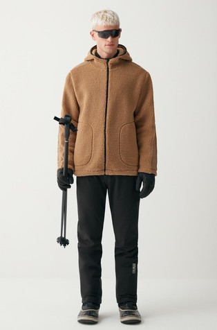 Jacquard full-zip ski sweatshirt with hood - Colmar