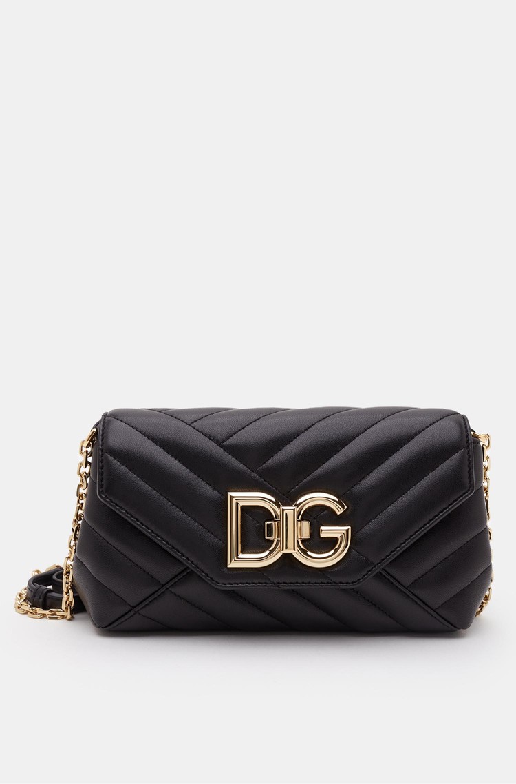 Nappa Leather Soft Bucket Bag With Branded Tag by Dolce & Gabbana