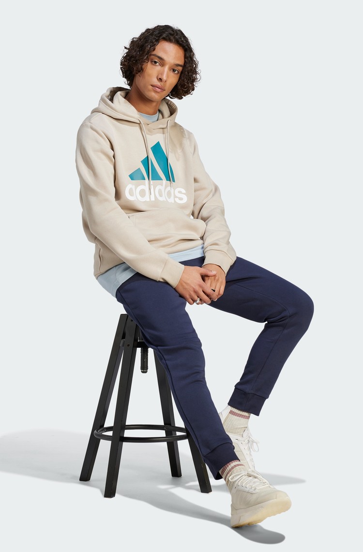 Adidas Essentials Fleece Big Logo Hoodie Beige
