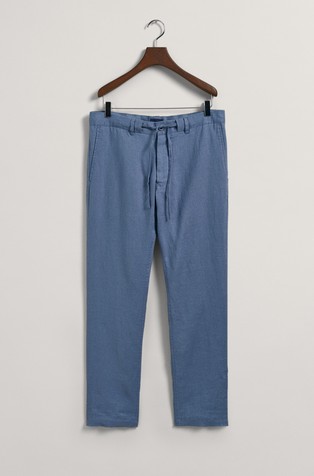 Relaxed Fit Linen Drawstring Pants - GANT