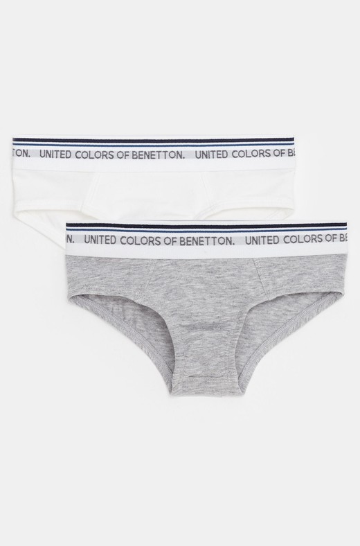 BENETTON Two pairs of underwear with logoed elastic