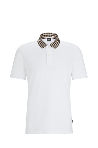 hugo boss mercerised cotton polo