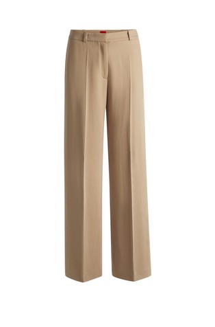 Regular-fit trousers with wide leg