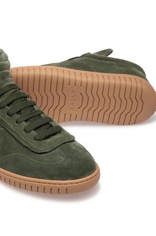 Bally green discount leather sneakers