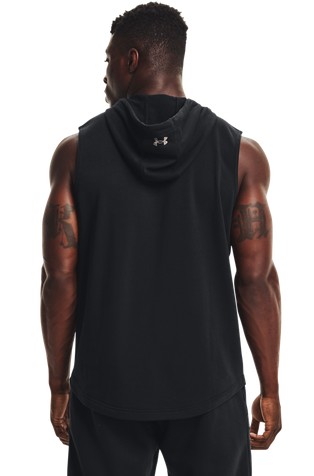 terry sleeveless hoodie