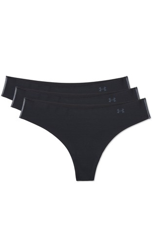 Under Armour Women's UA Pure Stretch Thong 3-Pack Underwear 1325615 - New