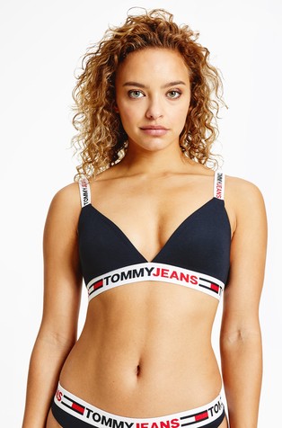 Tommy Logo Triangle Bralette
