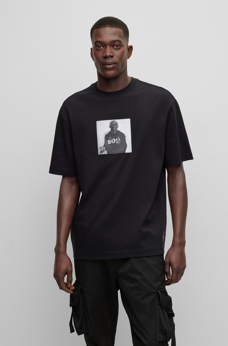 BOSS Boss x Khaby Oversized fit Cotton T-shirt With Lenticular Artwork ...